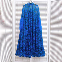 Nouvelle Robe Longue Décontractée Femme Printemps Été, Manches Chauve-Souris Amples, Imprimé Fleurs et Plumes, Style Urbain Vintage