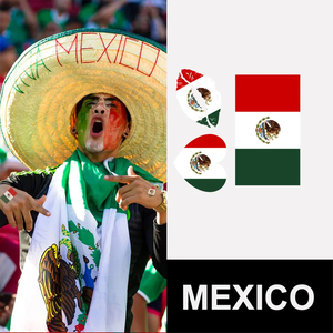 Autocollant de tatouage de drapeau national, kit de tatouage temporaire amélioré pour enfants et adultes, <span class=keywords><strong>Coupe</strong></span> <span class=keywords><strong>du</strong></span> <span class=keywords><strong>monde</strong></span> de football, fête, défilé - Product Image 4