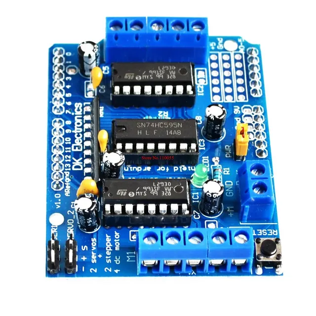 L293D Motor Drive Shield dual for arduino Duemilanove, Motor drive expansion board motor control shield Customize China