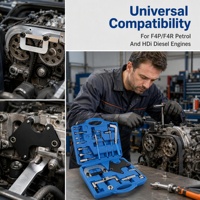 Motorsteuerriemen-Werkzeugset für F4P F4R Benzin- und Dieselmotoren, Nockenwellen-Kurbelwellen-Schwungrad-Arretierwerkzeug-Set zur Reparatur französischer Autos