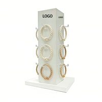 Support de présentation de bijoux en acrylique transparent, support de présentation de bijoux en acrylique avec logo personnalisé pour boutique de bijoux, comptoir d'exposition