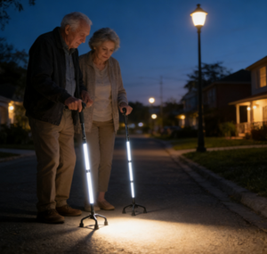 Bastón Plegable de Acero Inoxidable Ligero Mejorado 2026 para Personas Mayores - Bastón de Movilidad con Iluminación LED, Carga de 300 lb - Product Image 3