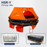 Radeau de sauvetage gonflable auto-éclairant pour la pêche HSR-YSR-6/10/12/15/20/25 ZY, équipement de sauvetage d'urgence en haute mer pour 6 à 25 personnes