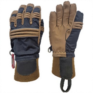 JNA GROUP Leather Safety <b>Gloves</b> Safety Cuff <b>Knit</b> Wrist Smooth Fingers Anti-Slip Abrasion Resistant Fire Fighting Heat Resistant - Product Image 1