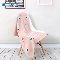 Vente en gros d'usine, couvertures en coton pour bébés, motif de cerf adorable, broderie pour nouveau-nés, OEKO Tex Mimixiong, tricotées pour bébés