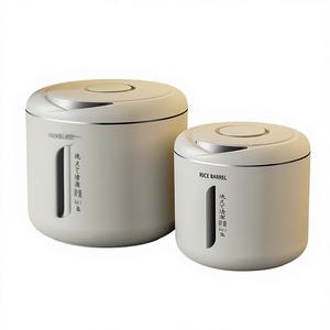 Seau à riz en plastique, hermétique, grande capacité, anti-insectes, anti-humidité, pour le stockage du riz dans la cuisine - Product Image 1