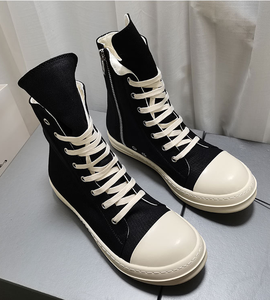 <span class=keywords><strong>Scarpe</strong></span> <span class=keywords><strong>da</strong></span> <span class=keywords><strong>Ginnastica</strong></span> Alte in Tela di Lusso <span class=keywords><strong>da</strong></span> Uomo <span class=keywords><strong>con</strong></span> Cerniera e <span class=keywords><strong>Suola</strong></span> Spessa per Coppie Taglie Forti Unisex - Product Image 2