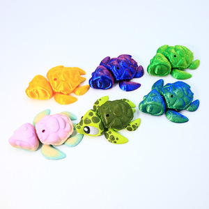 Porte-clés tortue en plastique imprimé en 3D, ornements articulés, animal mignon, jouet pour enfants, modèle personnalisé, vente en gros pour maternité - Product Image 3
