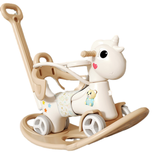 Komik çocuklar çoklu fonksiyon plastik malzeme müzik kutusu ile sallanan at - Product Image 2