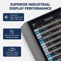 Sistem Layar LCD FIDS IP65 Kecerahan Tinggi 1500nits, Layar Informasi Penerbangan yang Dapat Disesuaikan, Terminal Bandara, Pusat Transit