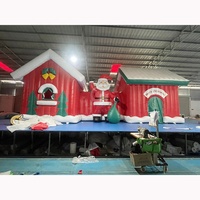 Décoration de Noël gonflable d'extérieur, Grotte du Père Noël gonflable, Maison gonflable de Noël, Tente de Noël gonflable pour les fêtes