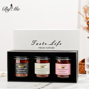 Luxury 3 Pack 200G <b>Large</b> Capacity Amber Glass Jar Aroma Fragrance Gifts Soy Wax Scented <b>Candles</b> Set for Women - Product Image 3