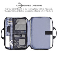 Mince personnalisé étanche pochette pour ordinateur portable organisateur porte-documents pour hommes femmes Durable Polyester élégant fronde pour voyage d'affaires