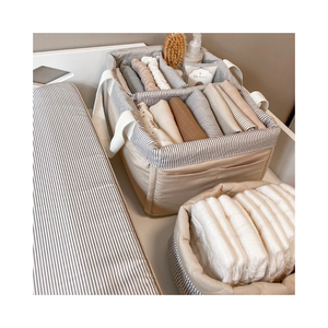 Organisateur de couches pour bébé de haute qualité avec poignée, panier de rangement en feutre, panier <span class=keywords><strong>à</strong></span> couches, <span class=keywords><strong>sac</strong></span> de rangement pour couches en gros - Product Image 1