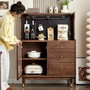 Modern Minimalist Solid Wood <b>Sideboard</b> 900mm+ Storage Cabinet Living Room Display Coffee Machine Stand - Product Image 5
