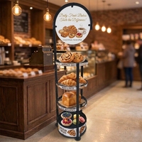 Étagères à grille double face à 4 niveaux, personnalisées, légères, en métal, pour biscuits et pain