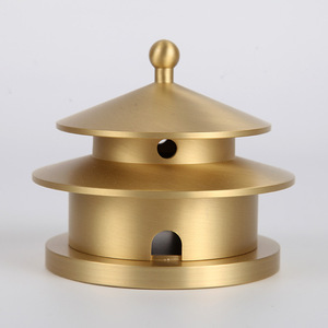 Quemador de incienso de cobre puro estilo Templo del Cielo, quemador de incienso de estilo retro para uso doméstico, adecuado para ceremonias del té y - Product Image 1