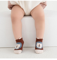 Chaussettes de sol en coton doux pour bébé, antidérapantes, imprimées de dessins animés, imprimées d'animaux, pour bébés garçons, filles, nourrissons, tout-petits