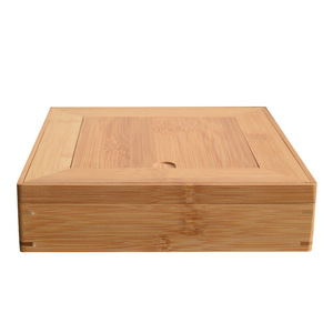 Caja de bambú para té, caja cuadrada de madera para almacenamiento de té Pu'er y té blanco, diseño creativo extraíble - Product Image 1