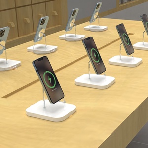 Tocvue PA-05 Mobile Phone Security <b>Stand</b> Modern Design with Anti-Theft Alarm <b>Wireless</b> <b>Charging</b> Display Holder for Apple Store - Product Image 5