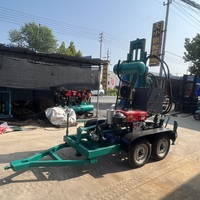 Vente directe d'usine Portable 30HP Diesel plate-forme de forage de forage Mini automatique 200m puits d'eau machine de forage moteur de base