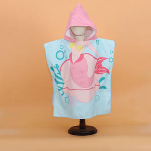 Enfants Enfants Garçons Filles À Capuche Éponge <span class=keywords><strong>Cape</strong></span> Peignoir Dessin Animé Respirant Doux <span class=keywords><strong>Bébé</strong></span> Poncho Serviette <span class=keywords><strong>De</strong></span> Plage - Product Image 3