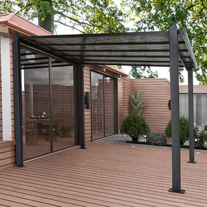 Pérgola de Aluminio de Lujo con Techo de Láminas, Gazebo, Pabellón, Invernadero Exterior, Solárium de Aluminio y Vidrio - Product Image 5