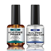 Kit de manucure 2 pièces transfrontalier : Poudre hydratante, Liquide équilibrant anti-déformation, Gel de base sans acide, Gel de construction mat