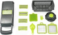 Couteau de cuisine multifonctionnel professionnel 15-en-1, double usage, écologique, en acier inoxydable et plastique ABS+PP, avec poignée ergonomique pour couper les légumes