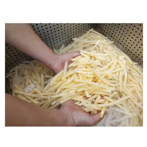 Línea de producción de patatas fritas congeladas a pequeña escala, máquina para hacer plátanos y patatas fritas de yuca