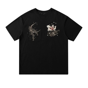 Custom High Quality High Density Heavyweight Embroidery <strong>fox</strong> Graphic <strong>T-shirt</strong> China Wholesale Personalized Embroidery <strong>T-shirt</strong> OEM - Product Image 2