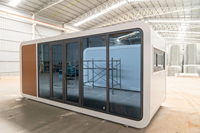 Cabine de bureau insonorisée à double paroi Apple Cabin, maisonnette préfabriquée de luxe pour l'extérieur, idéale pour un espace de travail dans la cour.