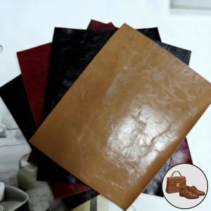 <span class=keywords><strong>Cuir</strong></span> PU de luxe vintage effet grain de bois ciré de qualité supérieure pour sacs à main et chaussures, couleur et épaisseur personnalisables - Product Image 1