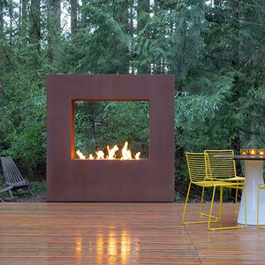 <span class=keywords><strong>Camino</strong></span> <span class=keywords><strong>a</strong></span> <span class=keywords><strong>Gas</strong></span> quadrato <span class=keywords><strong>a</strong></span> <span class=keywords><strong>Gas</strong></span> in acciaio Corten, - Product Image 1