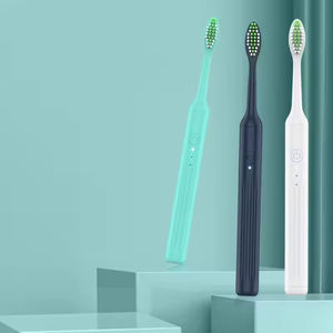 Brosse à dents sonique vibrante rechargeable à poils doux avec une autonomie de 100 jours, étanche IPX7, brosse à dents électrique portable - Product Image 1