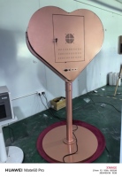 Miroir photo de mariage en forme de cœur avec fonction tactile, idéal pour les fêtes, comprend une caméra et une imprimante