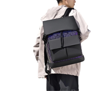 Advanced Large Capacity 15 Inch Laptop Backpack for Men New Waterproof Panelled PU Polyester Business Travel <b>Bag</b> - Product Image 2