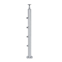 Système de poteau de garde-corps de câble métallique de conception simple de BNS facile à installer balustrade d'escalier de tuyau d'acier inoxydable