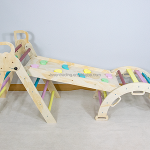 Structure de jeu d'escalade en bois 3 en 1 pour enfants en bas âge - Product Image 5