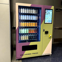 Distributeur automatique de jus Focusvend avec écran tactile de 21 pouces, réfrigérateur et ascenseur, paiement par carte, logo personnalisé