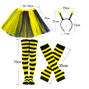 Bee <strong>Costume</strong> Accessories Set Adult Kids Bees Antenna Bopper Headband Tutu Skirt Halloween <strong>Costume</strong> Honey Bee Party Cosplay - Product Image 3