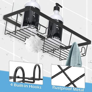 Estante de metal para jabón, soporte para pasta de dientes y cepillos de dientes, juego combinado de estantes para baño, estante de almacenamiento de cosméticos - Product Image 6