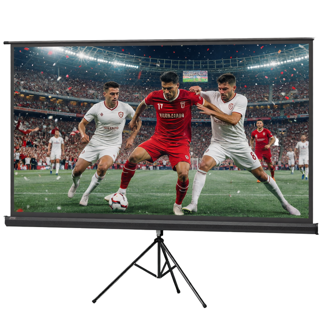 Factory 100 Inch 16:9 Easy Install for Office Home Tripod Self-locking Stand Screen Portable Outdoor Indoor Projector Screen