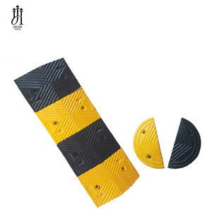 भारी शुल्क रबर गति बंप उच्च दृश्यता यातायात सुरक्षा 183 सेमी रोड आर्द्र पीला ब्लैक एंटी स्किड सुविधाएं - Product Image 1