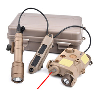 Pointeur laser rouge/vert/bleu PEQ15 avec lumière blanche IR et lumière de remplissage IR, lampe torche LED M600C, interrupteur à pression (SF+2.5)Combo