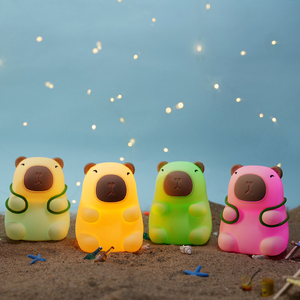 Capybara Night Light Linda lámpara de noche Silicona <span class=keywords><strong>Touch</strong></span> Lights Decor Portable Recargable Cute Animal Night Light <span class=keywords><strong>Lamp</strong></span> para niños - Product Image 3