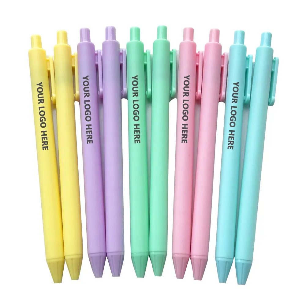 قلم عرض ترويجي بسعر رخيص للترويج قلم حبر جاف وردي مميز للاستخدام المكتبي بالجملة.