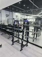 Support de Rangement pour Barres de Musculation en Acier Q235 ROSEN Fitness Type Avancé, Sûr et Durable, 72x79x152cm, 75.5kg, Garantie 1 An