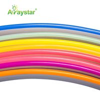 Lampu Neon Strip LED Kustom 5050 12V 24V Silikon Fleksibel Tahan Air Lampu Neon IP67 Tali Neon Fleksibel Led