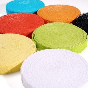 Bandeau anti-transpiration en coton pour raquette, 10 m, fin, monocouche, pour badminton, tennis, tennis de table, usage universel, orange, rouge, blanc, bleu, vert - Product Image 1